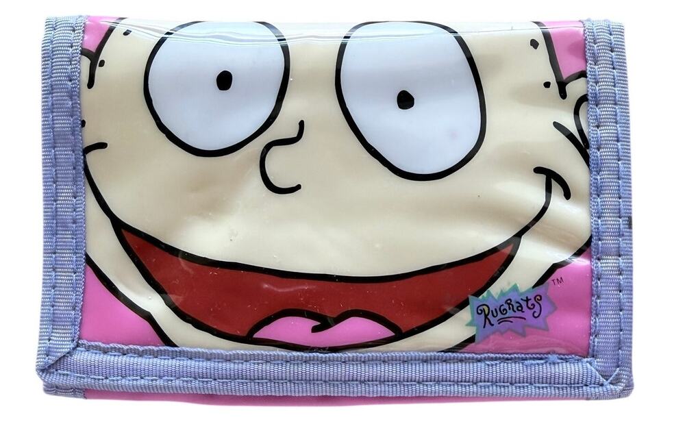 Vintage 90s rugrats pink kids wallet trifold hook and loop closure Nickelodeon